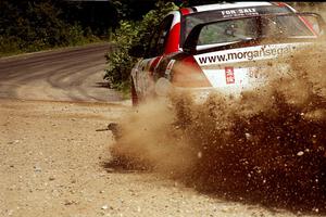 Garen Shrader / Michael Fennell Mitsubishi Lancer Evo IV at the finish of SS1, Mexico Rec.