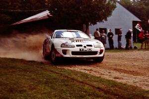 Brian Vinson / Richard Beels Toyota Supra Turbo at the finish of SS1, Mexico Rec.