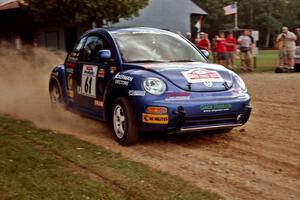 Mike Halley / Ole Holter VW New Beetle at the finish of SS1, Mexico Rec.