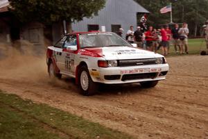 Jon Bogert / Daphne Bogert Toyota Celica All-Trac at the finish of SS1, Mexico Rec.