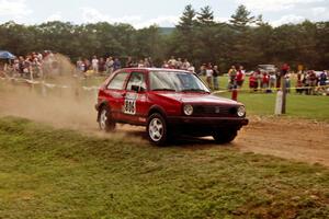 Richard Pilczuk / Brian Pilczuk VW GTI at the finish of SS1, Mexico Rec.