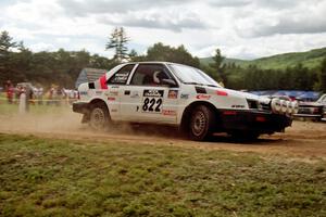 Jeff Field / Dave Weiman Dodge Shadow at the finish of SS1, Mexico Rec.