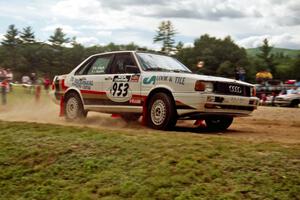 John Keaney / Barry Smith Audi 4000 Quattro at the finish of SS1, Mexico Rec.