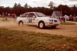 Colin McCleery / Jeff Secor Ford Sierra XR4i at the finish of SS1, Mexico Rec.