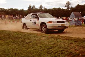 Donal Mulleady / Damien Treanor Ford Escort GT at the finish of SS1, Mexico Rec.