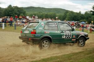 Serguei Grichetchkine / Ksenia Prokofjeva VW GTI at the finish of SS1, Mexico Rec.