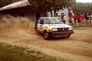 William Tremmel / Peter Coleman VW GTI at the finish of SS1, Mexico Rec.