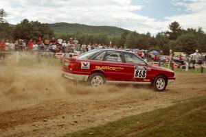 Jason Rivas / Constantine Mantopolous Audi 90 Quattro at the finish of SS1, Mexico Rec.