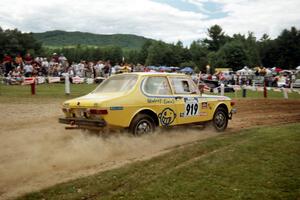 Geoff Clark / Chris Morand SAAB 99 at the finish of SS1, Mexico Rec.