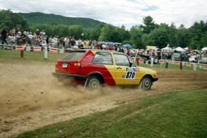 Josh Scott / Cal Landau VW GTI at the finish of SS1, Mexico Rec.