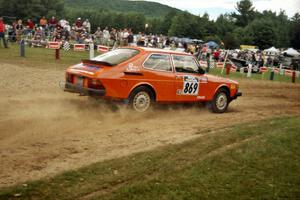 John Groo / Jacob Kalnenieks SAAB 900 at the finish of SS1, Mexico Rec.