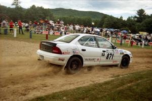 Nathan Koukkari / Troy Shaw Dodge Neon at the finish of SS1, Mexico Rec.