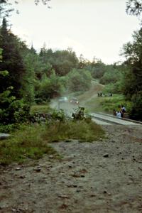 Gerry Brinkman / Will Sekella Audi 4000 Quattro passes the Jose Vicente / Peter Watt VW Fox Kit Car V6 on SS3, E. Town East.