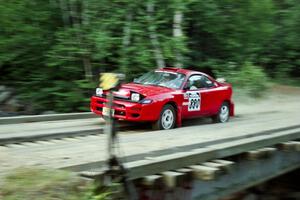 Michael Zamikhovsky / Josh Bressem Toyota Celica GT-4 on SS3, E. Town East.