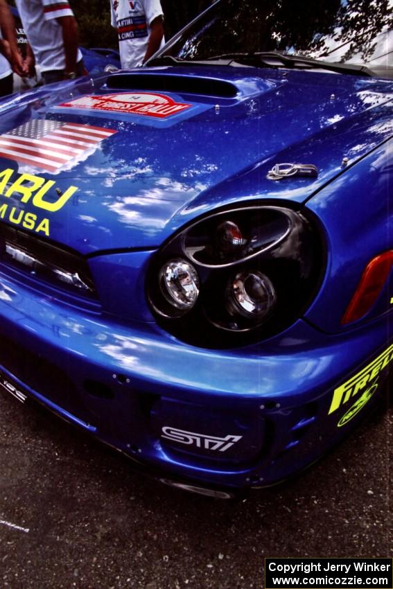 Mark Lovell / Steve Turvey Subaru WRX STi prior to the start of the event.