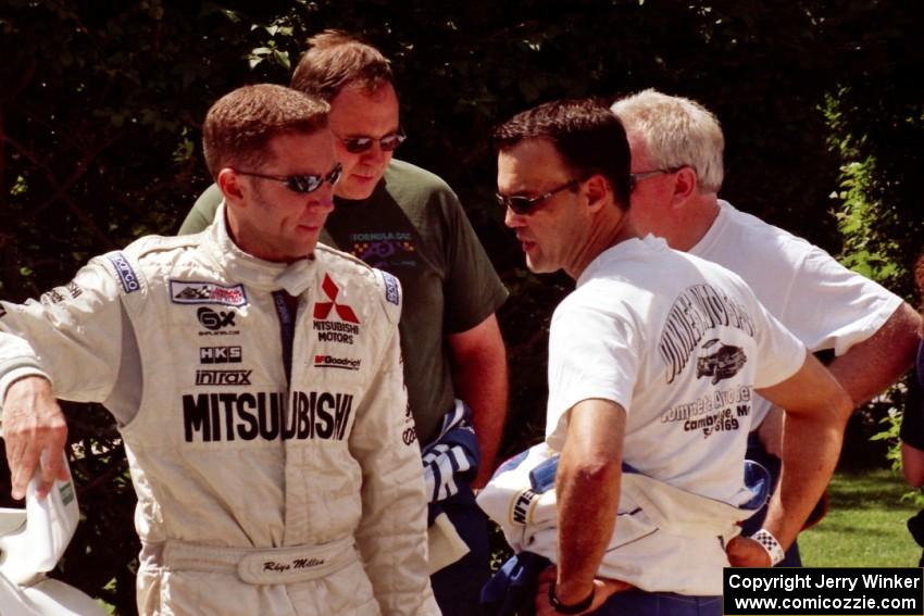 Rhys Millen, Doug Shepherd, Vinnie Frontinan and Seamus Burke prior to the start of the event.