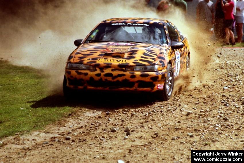 Doug Shepherd / Pete Gladysz Mitsubishi Eclipse at the finish of SS1, Mexico Rec.