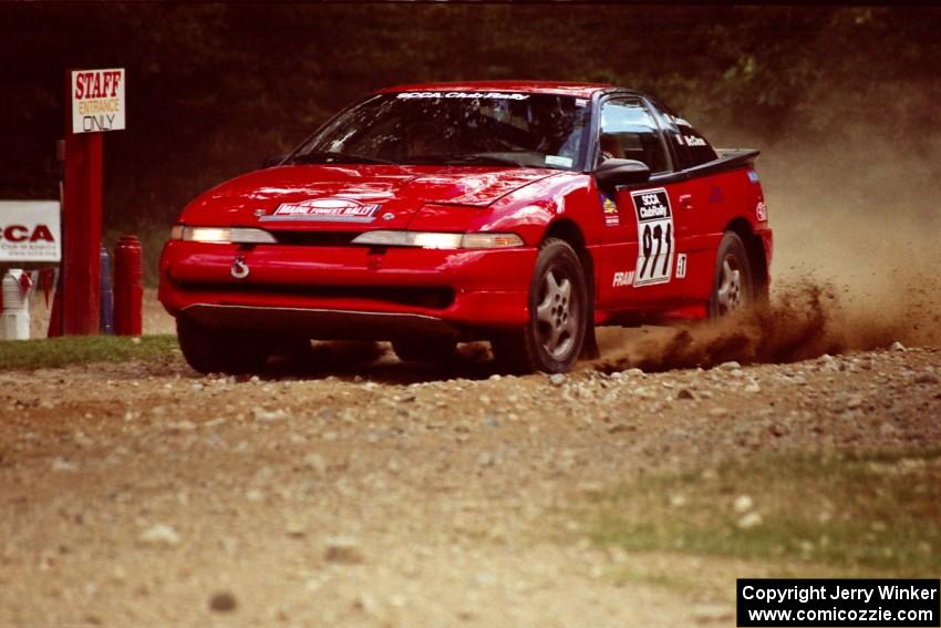 Brendan Cunningham / Paul McClean Eagle Talon TSi at the finish of SS1, Mexico Rec.