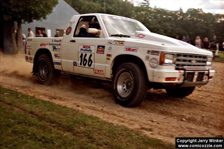 John Daubenmier / Stan Rosen Chevy S-10 at the finish of SS1, Mexico Rec.