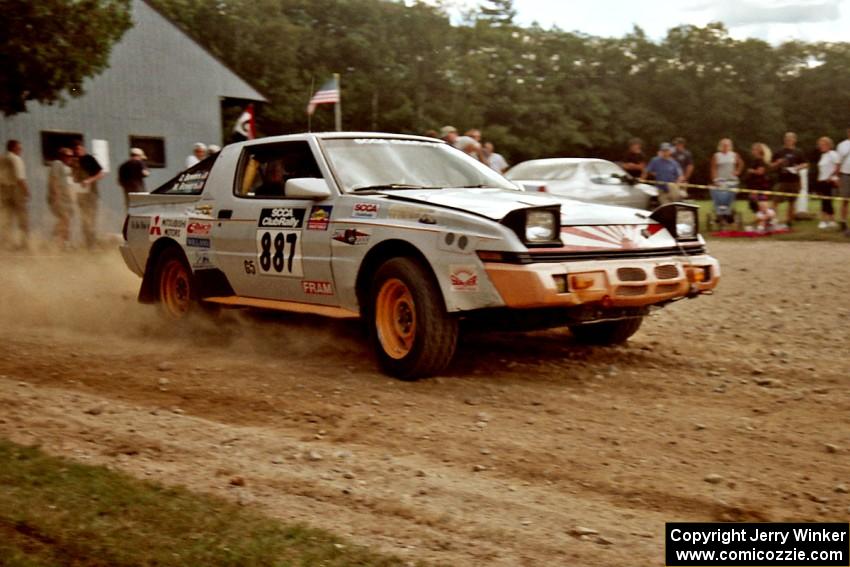 Mark Bowers / Duffy Bowers Mitsubishi Starion at the finish of SS1, Mexico Rec.