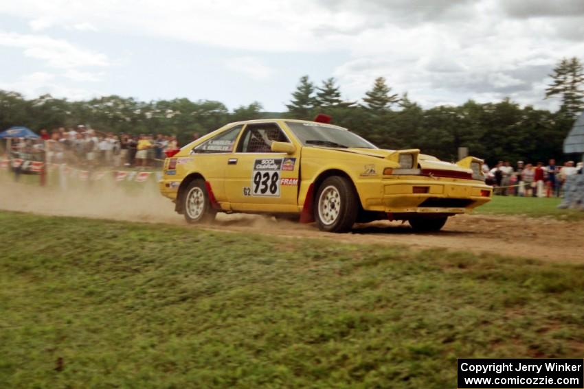 Scott Kreisler / Keith Kreisler Nissan 200SX at the finish of SS1, Mexico Rec.