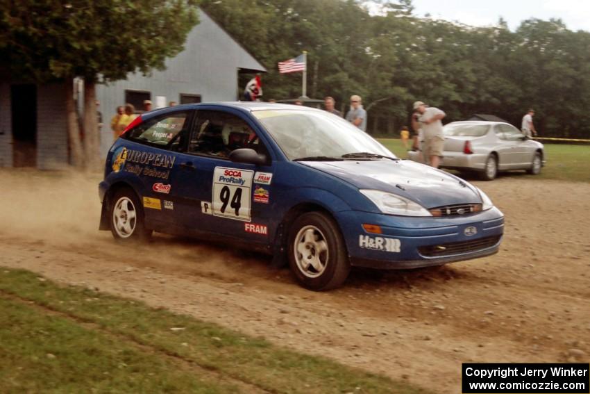 Craig Peeper / Ian Bevan Ford Focus at the finish of SS1, Mexico Rec.