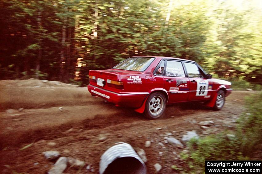 Jon Kemp / Rod Hendicksen Audi 4000 Quattro on SS3, E. Town East.