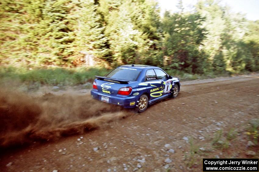 Pat Richard / Ian McCurdy Subaru WRX on SS3, E. Town East.