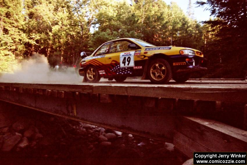 Jonathan Ryther / Janice Damitio Subaru Impreza 2.5RS on SS3, E. Town East.