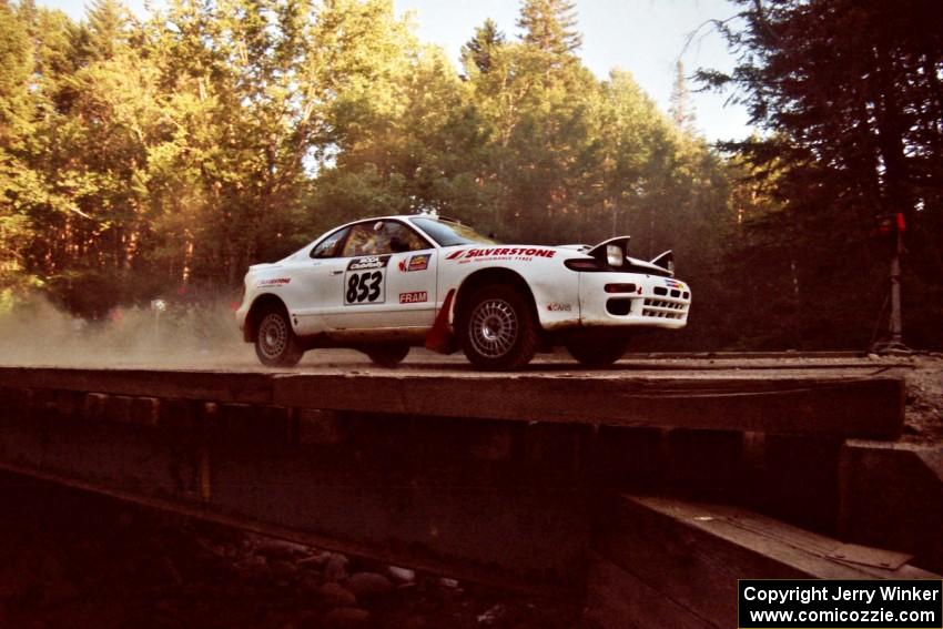 Pete Pollard / Jennifer Cote Toyota Celica GT-4 on SS3, E. Town East.