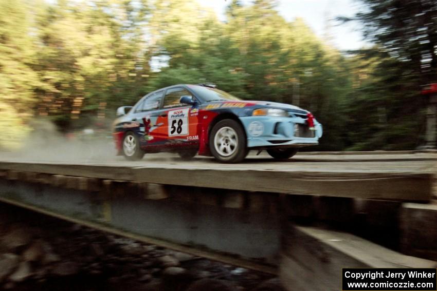 Alec Ellsworth /	Steve Kaczkowski Mitsubishi Lancer Evo IV on SS3, E. Town East.