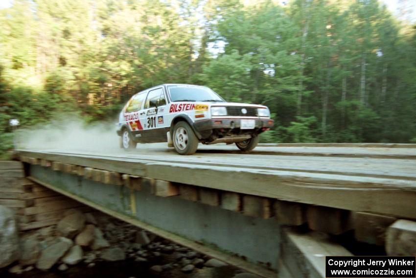 Tony Chavez / Doug Robinson VW GTI on SS3, E. Town East.