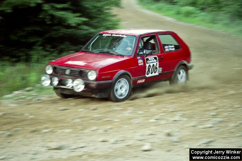 Richard Pilczuk / Brian Pilczuk VW GTI on SS3, E. Town East.