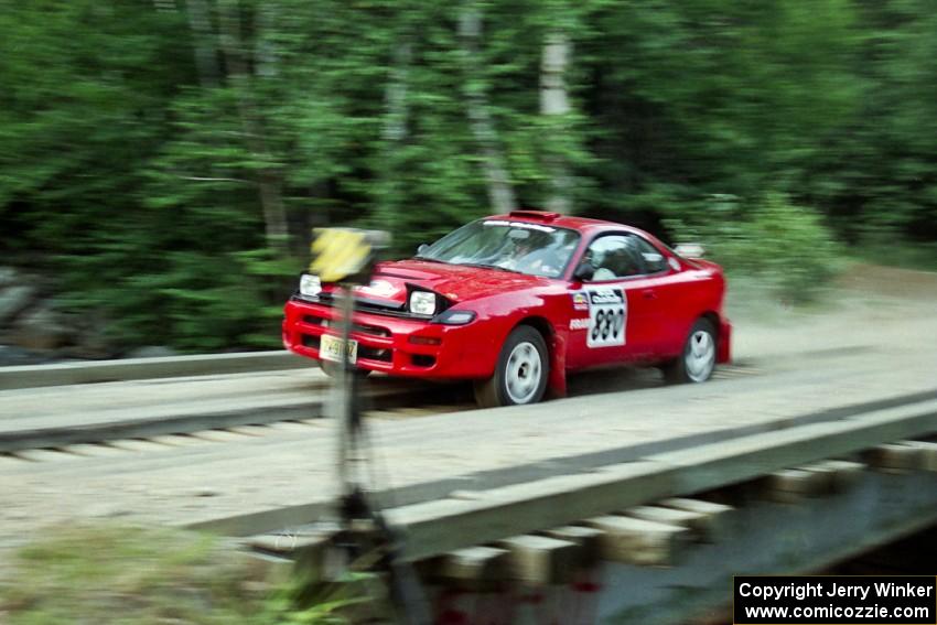 Michael Zamikhovsky / Josh Bressem Toyota Celica GT-4 on SS3, E. Town East.