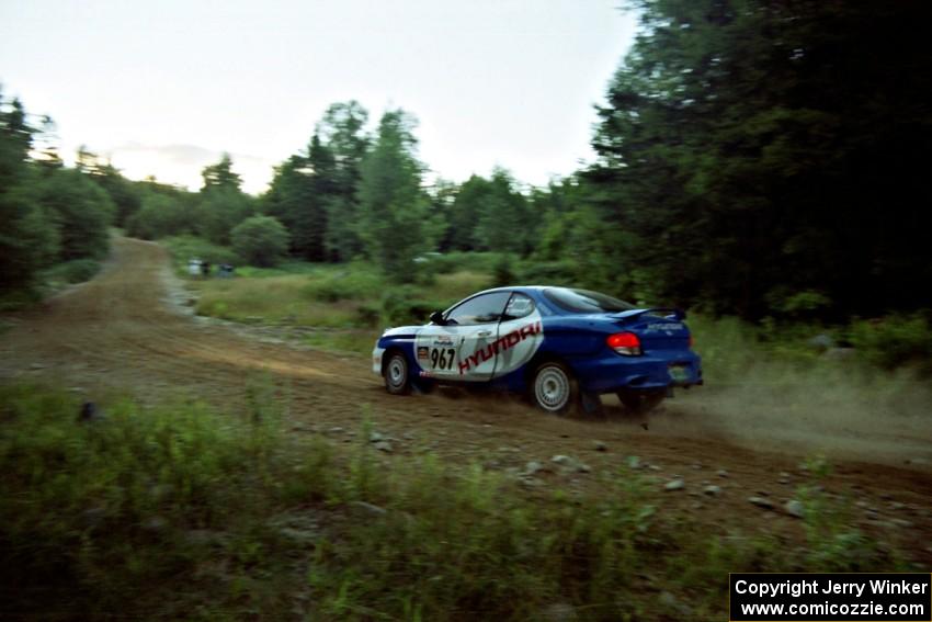 Andy Bornhop / Paula Gibeault Hyundai Tiburon on SS3, E. Town East.