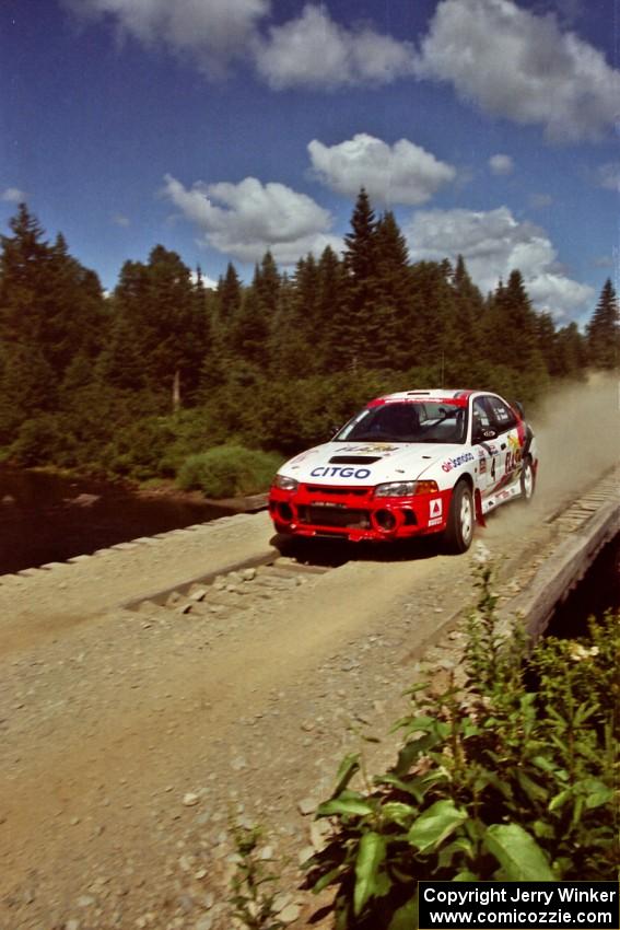 Garen Shrader / Michael Fennell Mitsubishi Lancer Evo IV on SS5, Parmachenee West.