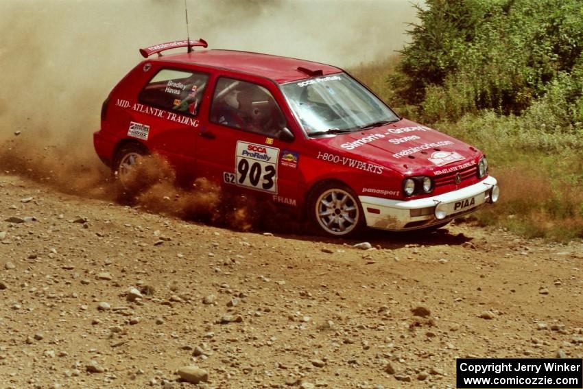 Chris Havas / Ben Bradley VW Golf on SS6, Parmachenee East.