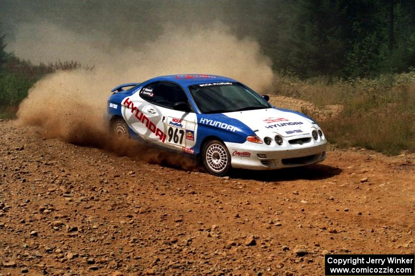 Andy Bornhop / Paula Gibeault Hyundai Tiburon on SS5, Parmachenee West.