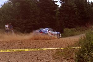 Andy Bornhop / Paula Gibeault Hyundai Tiburon on SS6, Parmachenee East.