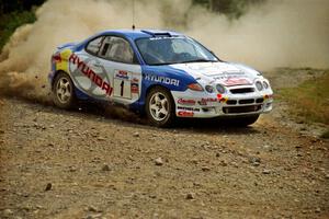 Paul Choiniere / Jeff Becker Hyundai Tiburon on SS6, Parmachenee East.