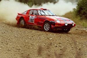 Andrew Havas / Melanie Kelly Mazda RX-7 on SS6, Parmachenee East.