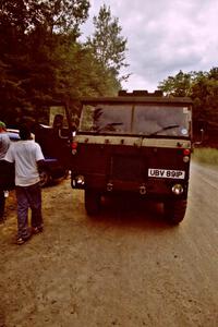 Old foreign military vehicle at the crossroads to SS6 and SS7.