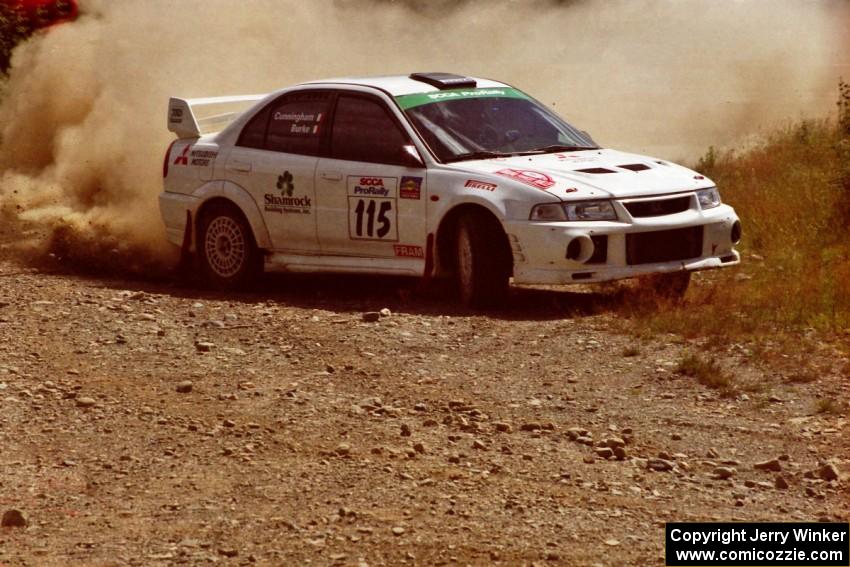 Seamus Burke / Frank Cunningham Mitsubishi Lancer Evo IV on SS6, Parmachenee East.