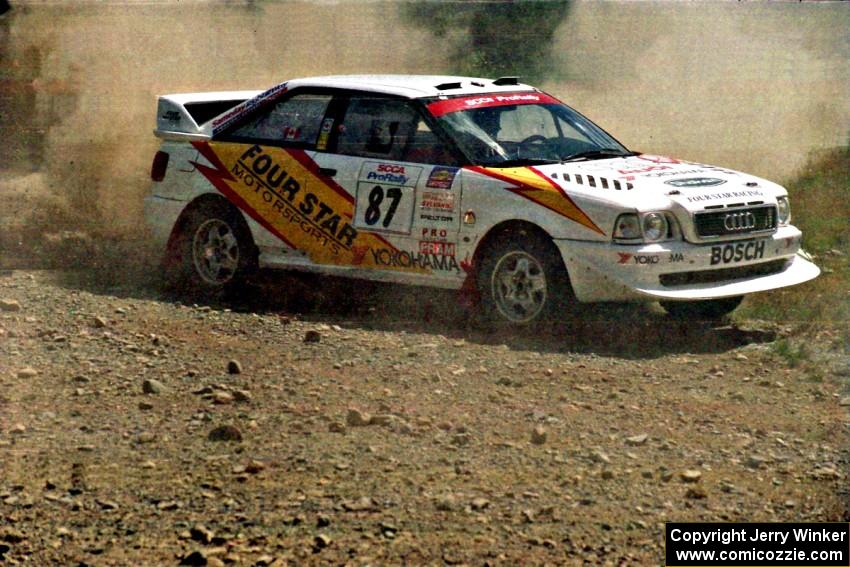 Frank Sprongl / Dan Sprongl Audi S2 Quattro on SS6, Parmachenee East.