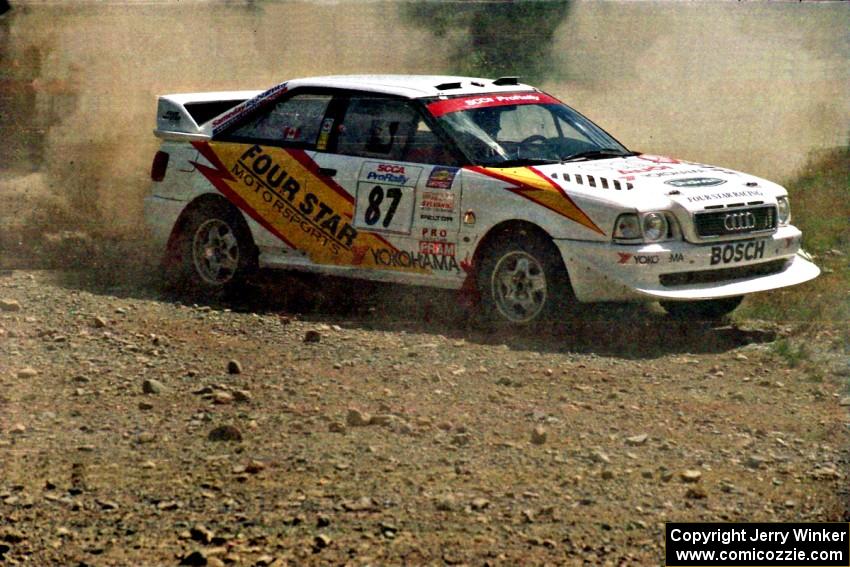 Frank Sprongl / Dan Sprongl Audi S2 Quattro on SS6, Parmachenee East.