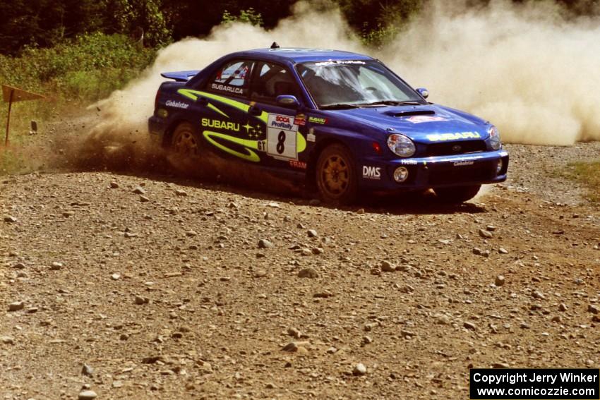 Pat Richard / Ian McCurdy Subaru WRX on SS6, Parmachenee East.