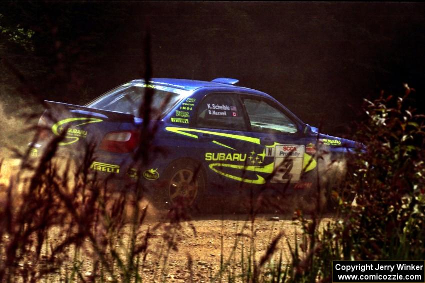 Karl Scheible / Brian Maxwell Subaru WRX STi on SS6, Parmachenee East.