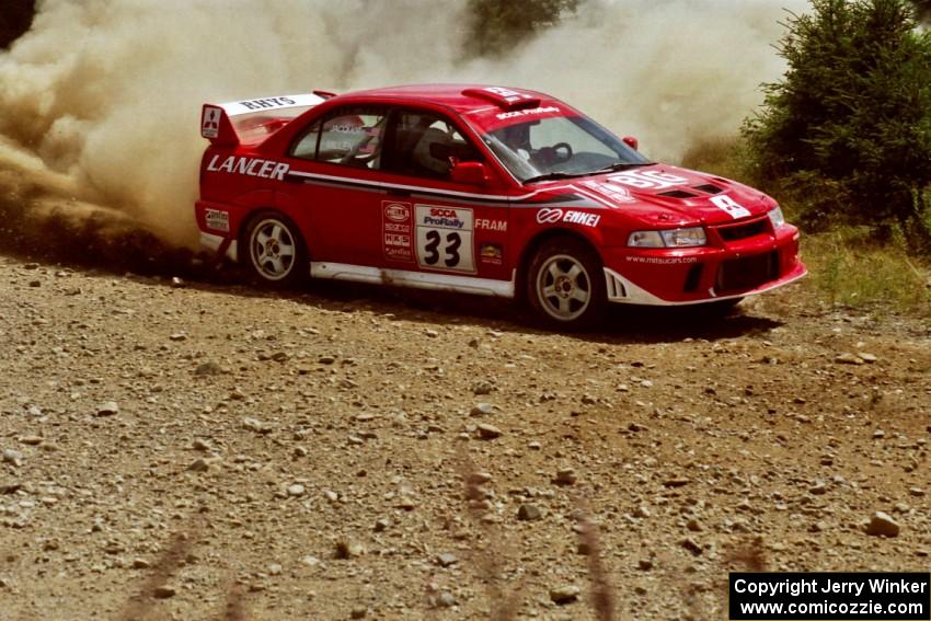 Rhys Millen / Josh Jacquot Mitsubishi Lancer Evo 6.5 on SS6, Parmachenee East.