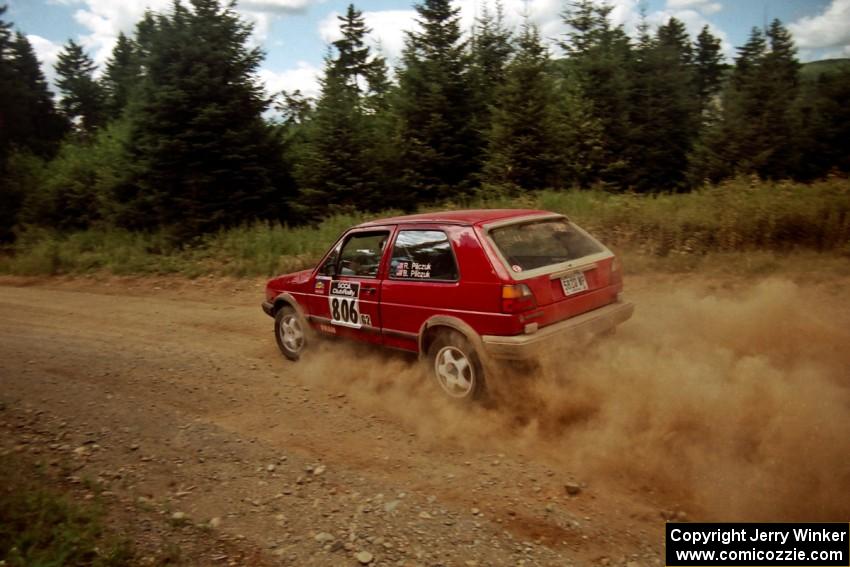 Richard Pilczuk / Brian Pilczuk VW GTI on SS6, Parmachenee East.