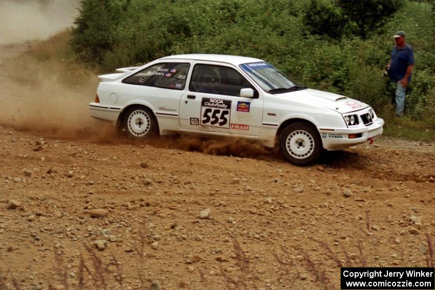 Colin McCleery / Jeff Secor Ford Sierra XR4i on SS6, Parmachenee East.